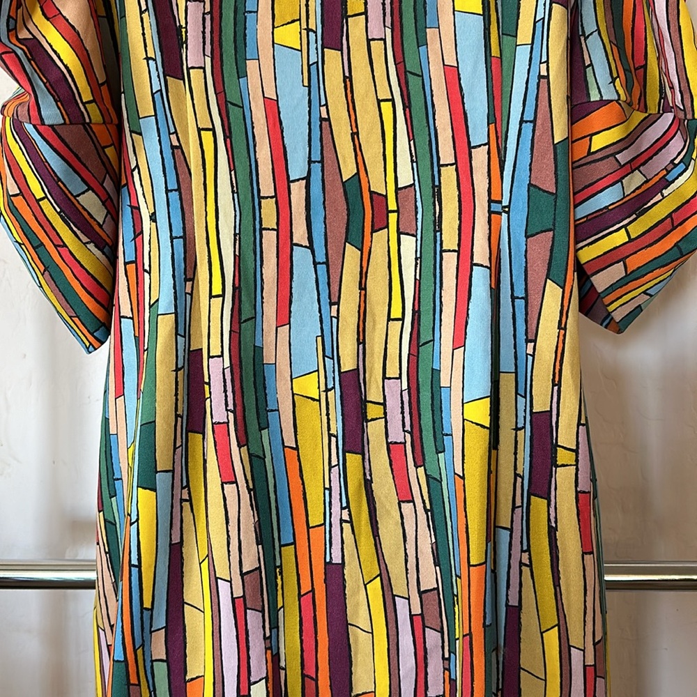 Hottie + Lord Women’s Multicolored Scrunch Sleeve Dress - Picture 9 of 15